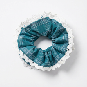 Pine Teal Plaid Scrunchie