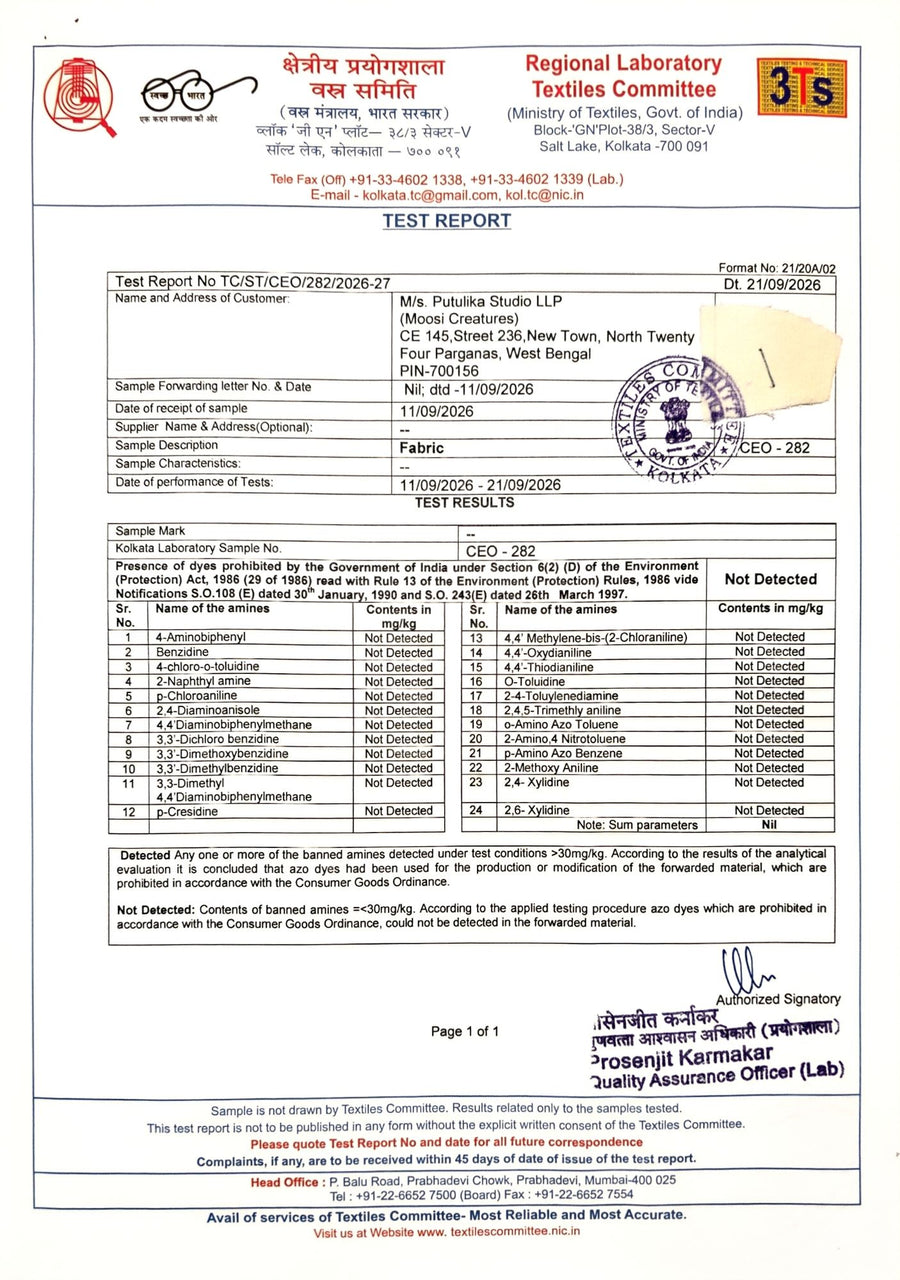 Report TC/ST/CEO/282/2026-27 · banned azo dyes